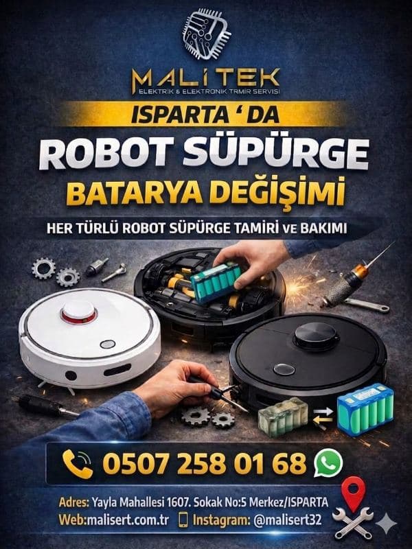 Malitek Elektronik Batarya Robot Süpürge Tamir Servisi - Fotoğraf 5